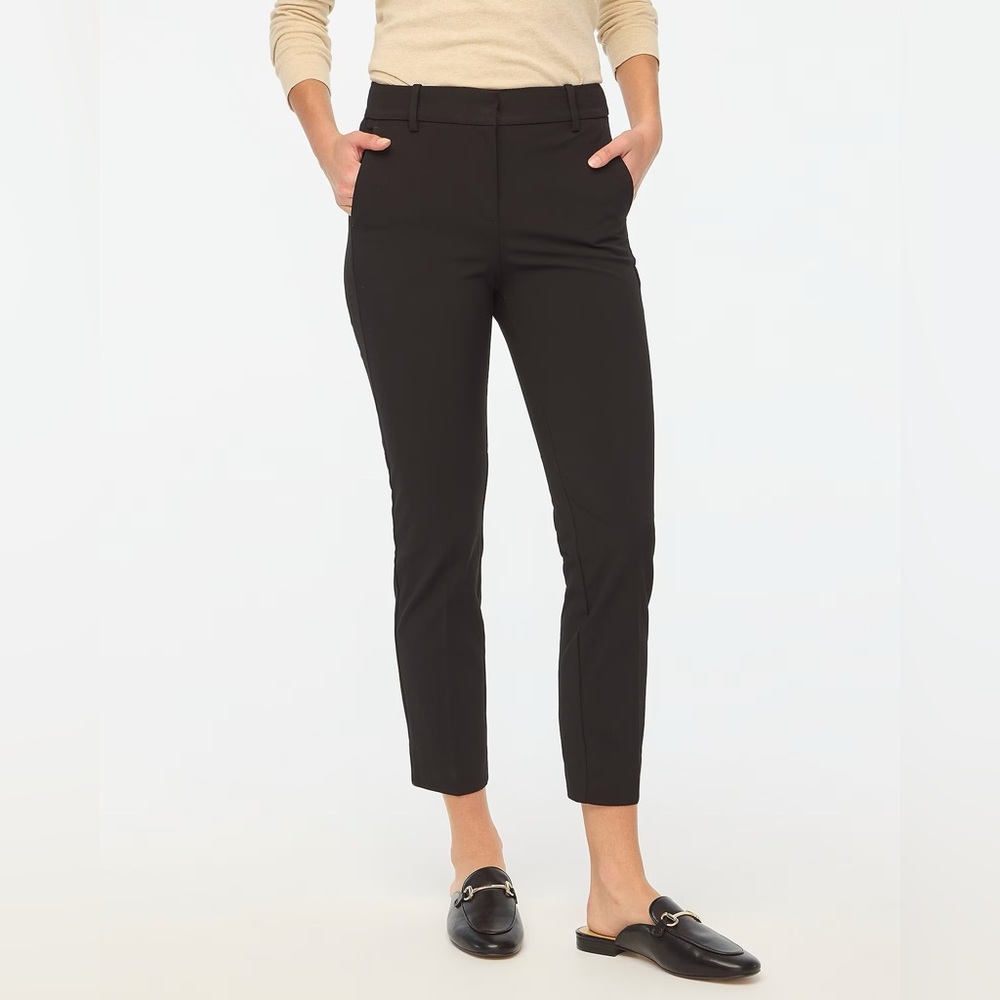 NWT Women’s J Crew Ruby Crop Pant. Size 0. Black
